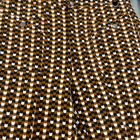 Anthropologie Maeve Brown and White Patterned Pants - Picture 3 of 5